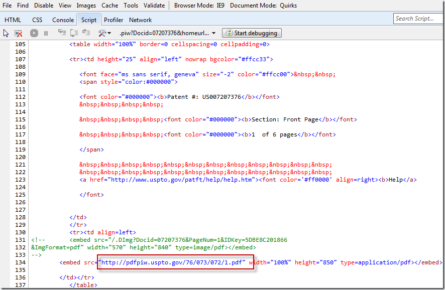 Some Quick Troubleshooting with IE Developer Debug Tools « Windows Explored